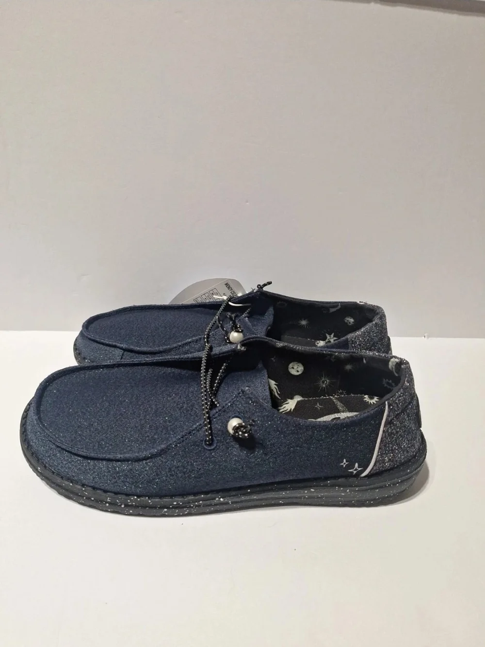 Hey Dude Navy Wendy Celestial Shine Glitter Women's Slip-On Shoe